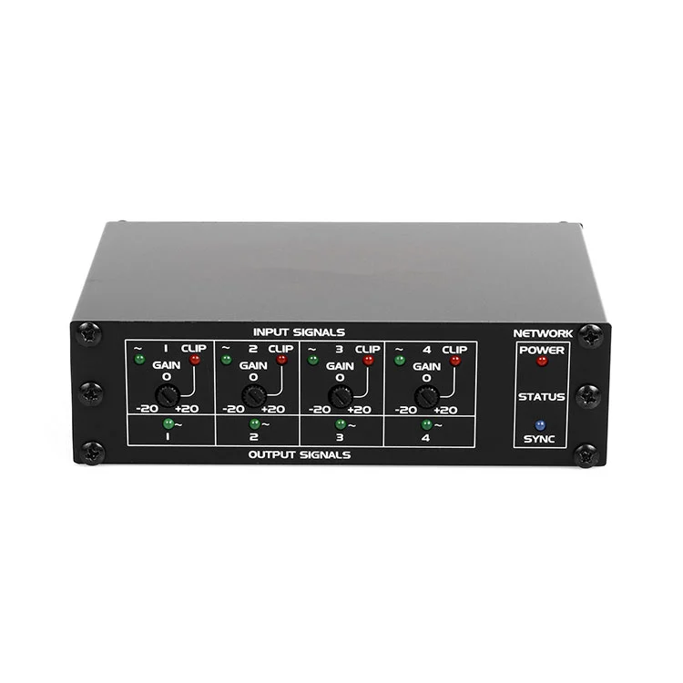 4 MIC және LINE INPUTS Dante интерфейсі