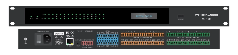 MU-1616 16*16 Dante Network Audio DSP процессоры